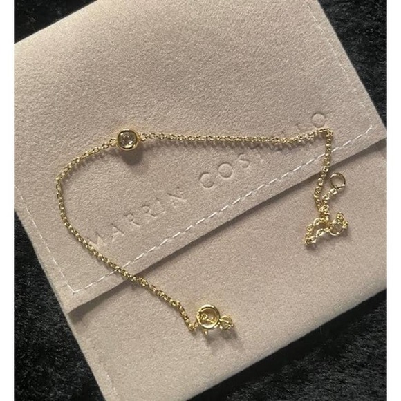 Marrin Costello Soleil Gold Plated Sterling Silver Bracelet with White Topaz - Picture 1 of 5